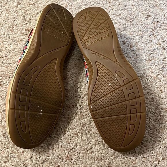 Sperry Top Sider Women’s Beige Floral Slip On Shoes Sz 8M - Picture 6 of 7
